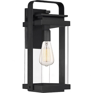 Exhibit 16.25 Inch Outdoor Wall Lantern Transitional Aluminum Approved for Wet Locations - 16.25 Inches high - 727117