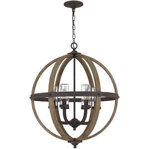 Fusion - 6 Light Pendant in Transitional style - 24.75 Inches wide by 28.5 Inches high