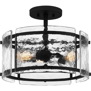 Fortress - 3 Light Semi-Flush Mount In Transitional Style-12.75 Inches Tall and 16 Inches Wide