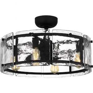 Fortress - 32W 4 LED Fandelier In Transitional Style-9.75 Inches Tall and 24.25 Inches Wide