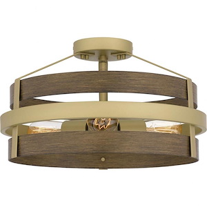 Gadsen - 3 Light Semi-Flush Mount In Transitional Style-9.75 Inches Tall and 16.25 Inches Wide - 1118891
