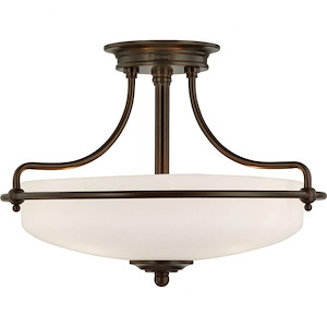 Griffin - 3 Light Semi-Flush Mount - 12 Inches high