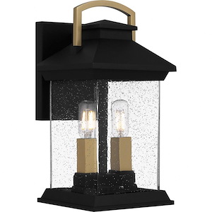 Henderson - 2 Light Outdoor Wall Lantern In Modern Style-13 Inches Tall and 6.5 Inches Wide