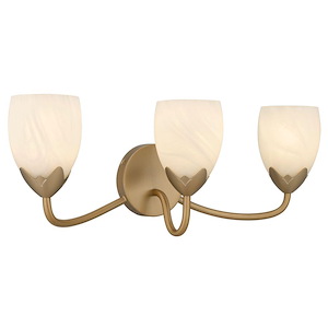Jacobs - 3 Light Bath Vanity-9 Inch Tall and 24 Inch Wide - 1393971