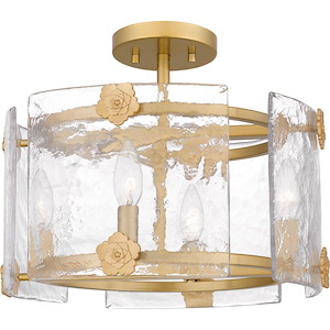 Jolie - 4 Light Semi-Flush Mount In Traditional Style-12.5 Inches Tall and 15.75 Inches Wide