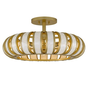 Knight - 15W 5 LED Semi-Flush Mount-10.5 Inch Tall and 22 Inch Wide
