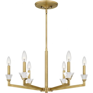 Lottie - 6 Light Chandelier In Traditional Style-14.5 Inches Tall and 26.75 Inches Wide - 1095999