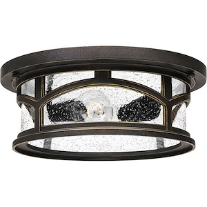 Marblehead - 2 Light Outdoor Flush Mount - 5 Inches high made with Coastal Armour