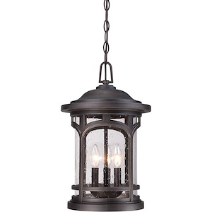 Marblehead - 3 Light Outdoor Hanging Lantern - 18 Inches high made with Coastal Armour