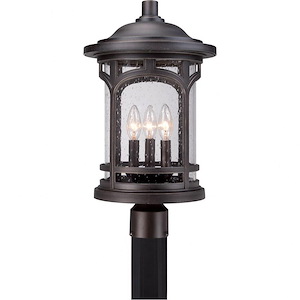 Marblehead - 3 Light Outdoor Post Lantern made with Coastal Armour - 438577