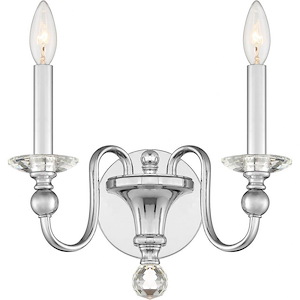 Mila - 2 Light Wall Sconce - 13.25 Inches high