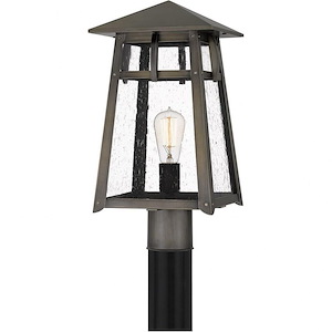 Merle - 1 Light Outdoor Post Lantern In Transitional Style-17.75 Inches Tall and 9 Inches Wide made with Coastal Armour