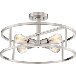 New Harbor - 4 Light Semi-Flush Mount - 10.5 Inches high - 420702