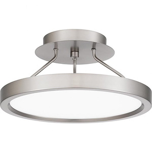 Outskirts - 15W LED Semi-Flush Mount In Contemporary Style-5.5 Inches Tall and 11 Inches Wide