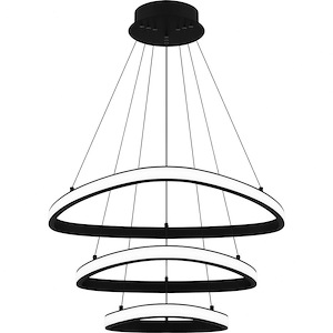 Bardot - 43W LED Pendant In Contemporary Style-12 Inches Tall and 27.5 Inches Wide