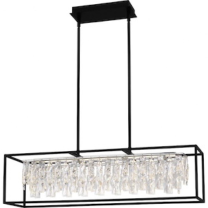 Brillance - 28W LED Linear Chandelier In Contemporary Style-10.25 Inches Tall and 35.5 Inches Wide