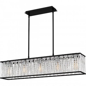 Celeste - 5 Light Linear Chandelier In Traditional Style-9.5 Inches Tall and 38 Inches Wide