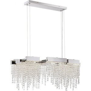 Platinum Collection Crystal Falls - 60W 1 LED Island - 14.25 Inches high