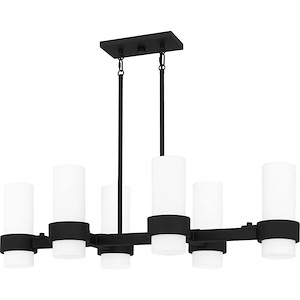 Kimora - 6 Light Linear Chandelier-10 Inches Tall and 36 Inches Wide