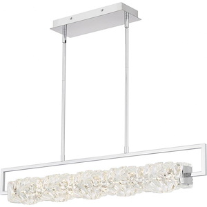 Klass - 30W LED Linear Chandelier In Contemporary Style-7.25 Inches Tall and 37.5 Inches Wide