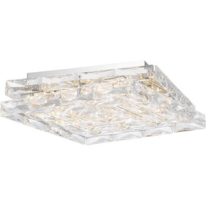Milania - 24W LED Flush Mount In Contemporary Style-3.25 Inches Tall and 14.75 Inches Wide
