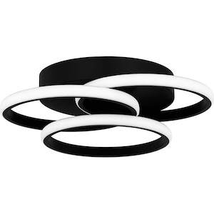 Moonan - 26W LED Flush Mount In Contemporary Style-4 Inches Tall and 16 Inches Wide