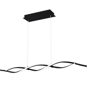Newport - 27W LED Linear Chandelier In Contemporary Style-3.75 Inches Tall and 42.25 Inches Wide