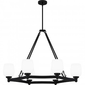 Penning - 6 Light Linear Chandelier In Traditional Style-27 Inches Tall and 38 Inches Wide