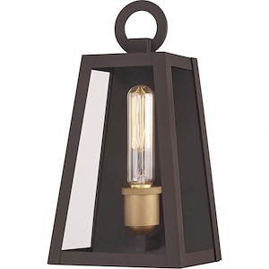Poplar Point - 1 Light Medium Outdoor Wall Lantern in Transitional style - 8.25 Inches wide by 15.5 Inches high