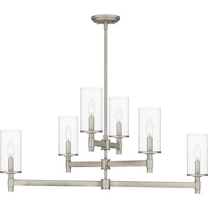Wynnbrook - 6 Light Island In Transitional Style-16.75 Inches Tall and 36 Inches Wide