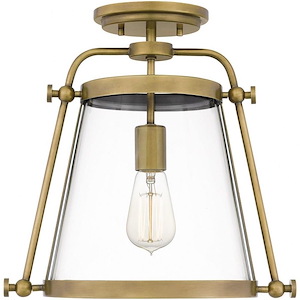 Cardiff - 1 Light Semi-Flush Mount In Traditional Style-15.5 Inches Tall and 13.5 Inches Wide - 1096047