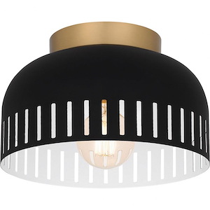 1 Light Flush Mount In Modern Style-7 Inches Tall and 11 Inches Wide
