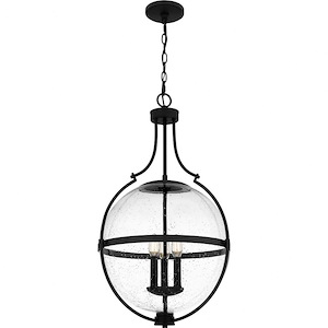3 Light Pendant In Traditional Style-29 Inches Tall and 17.5 Inches Wide