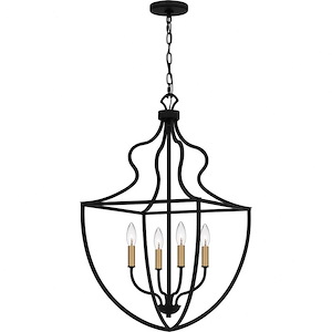4 Light Pendant In Traditional Style-30.25 Inches Tall and 16.5 Inches Wide