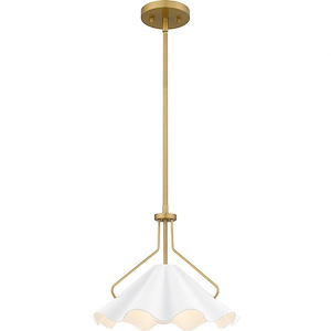 1 Light Pendant In Modern Style-11.5 Inches Tall and 14 Inches Wide