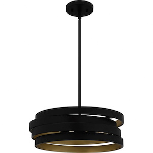 3 Light Pendant In Industrial Style-5.5 Inches Tall and 16 Inches Wide