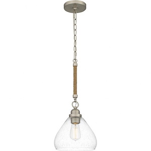 Laughlin - 1 Light Mini Pendant In Transitional Style-19.5 Inches Tall and 9 Inches Wide