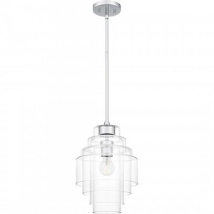 1 Light Mini Pendant In Modern Style-14.75 Inches Tall and 10 Inches Wide