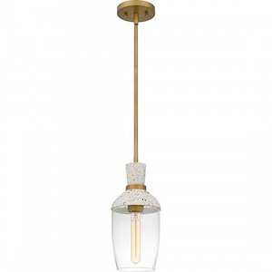 1 Light Mini Pendant In Industrial Style-13.75 Inches Tall and 6.25 Inches Wide