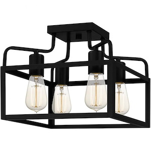 Paulsen - 4 Light Semi-Flush Mount In Transitional Style-10.25 Inches Tall and 12 Inches Wide