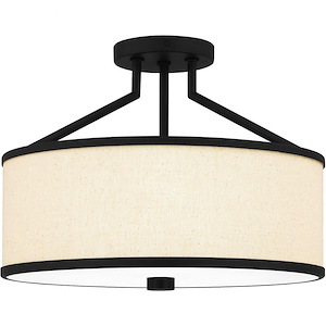 Laborde - 3 Light Semi-Flush Mount In Traditional Style-12.5 Inches Tall and 16 Inches Wide