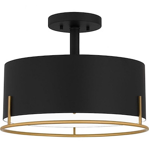 Chalfont - 3 Light Semi-Flush Mount In Modern Style-11.5 Inches Tall and 15 Inches Wide
