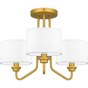 Ainsdale - 3 Light Semi-Flush Mount In Transitional Style-12.25 Inches Tall and 18 Inches Wide