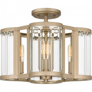 4 Light Semi-Flush Mount In Modern Style-11.5 Inches Tall and 15 Inches Wide
