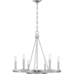 Revival Chandelier 6 Light Steel - 23 Inches high