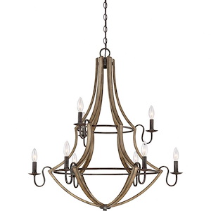 Shire 2 Tier Chandelier 9 Light Steel - 688319