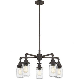 Squire - 5 Light Chandelier in Transitional style - 26 Inches wide by 23 Inches high