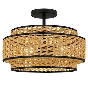 Teton - 3 Light Semi-Flush Mount-11 Inch Tall and 16 Inch Wide - 1394033