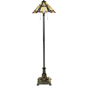 Inglenook - 2 Light Floor Lamp - 62 Inches high