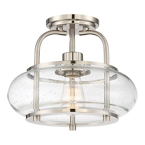 Trilogy - 1 Light Small Semi-Flush Mount - 10 Inches high